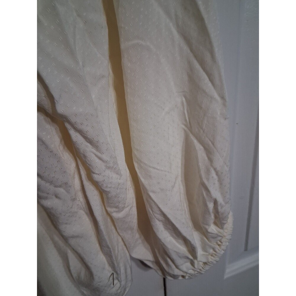 NWT Women's Old Navy Long Sleeve Ruffled Split Neck Top Blouse Size 3X Cream N6 - Picture 12 of 12